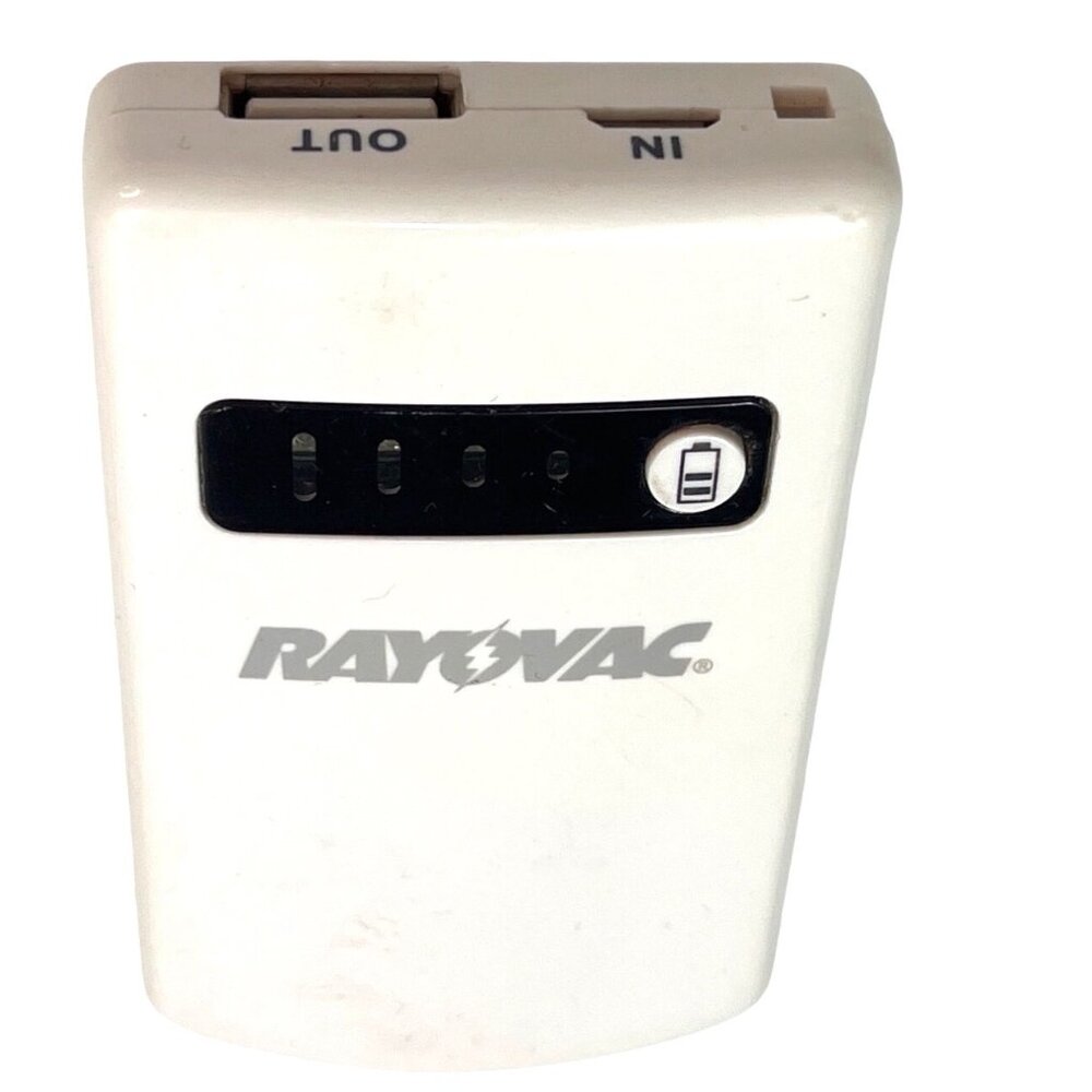 Rayovac PS60 Lithium Ion Power Pack Portable Charger 3.7V 800mAh White 36b